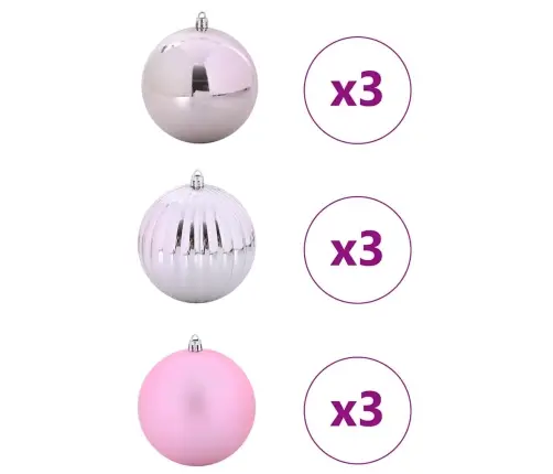 Kalėdinių Kraitės Rinkinys 9 Pcs Rožinė Kalėdinių Kraitės Rinkinys 9 Pcs Rožinė
