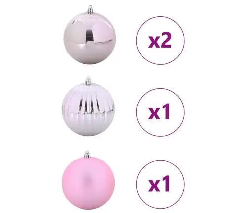 Jõulupallide Komplekt 4 Pcs Roosa