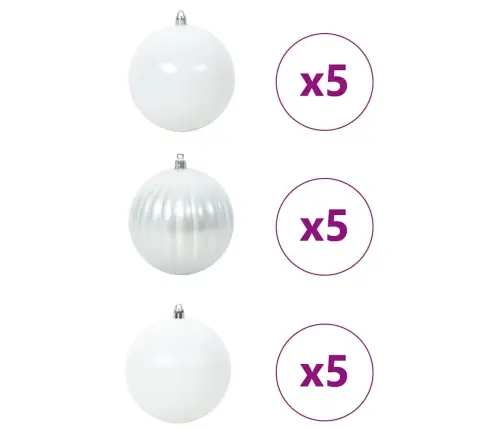 Kalėdinių Kraitės Rinkinys 15 Pcs Balta
