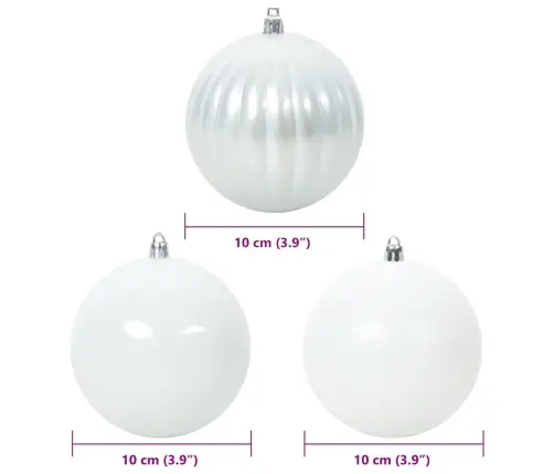 Kalėdinių Kraitės Rinkinys 15 Pcs Balta