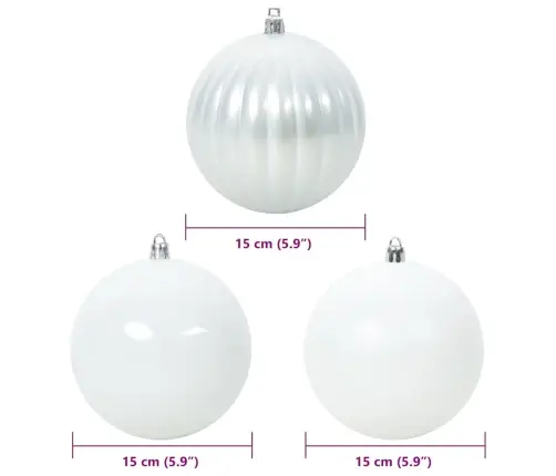 Ziemassvētku Rotājumu Komplekts 9 Pcs Balts Vidaxl Ziemassvētku Rotājumu Komplekts 9 Pcs Balts Vidaxl