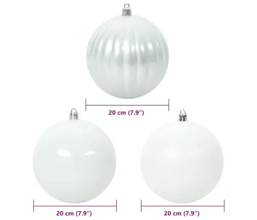 Kalėdinių Kraitės Rinkinys 4 Pcs Balta