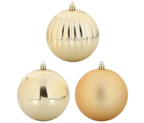 Jõulupallide Komplekt 15 Pcs Kuldne Plastmass