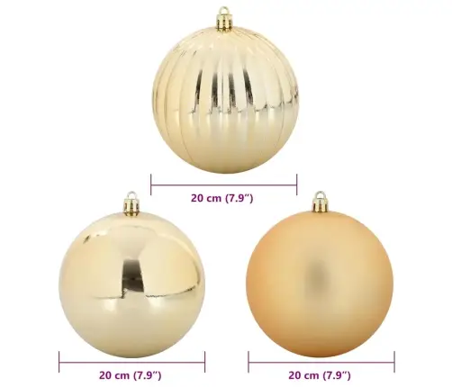 Ziemassvētku Rotājumu Komplekts 4 Pcs Zelts Vidaxl