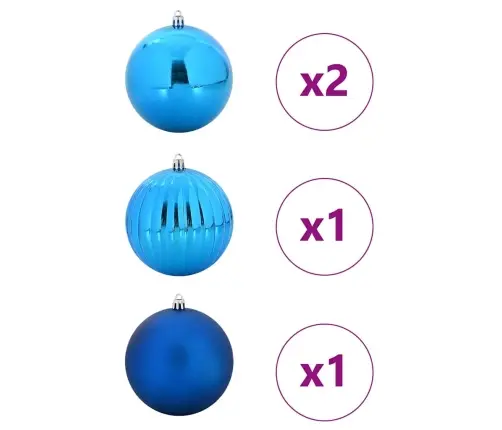 Ziemassvētku Rotājumu Komplekts 4 Pcs Zila Vidaxl