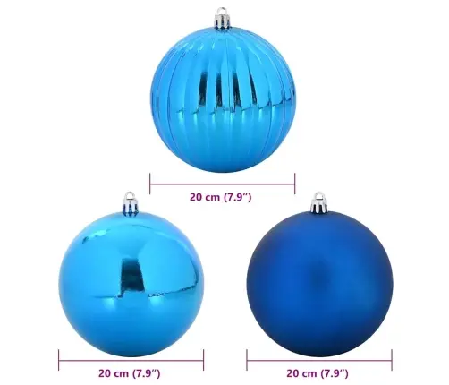Ziemassvētku Rotājumu Komplekts 4 Pcs Zila Vidaxl