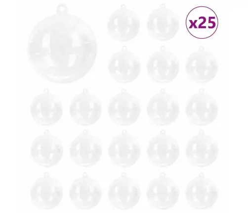 Ziemassvētku Rotājumu Komplekts 25 Pcs Ø 8 Cm Vidaxl