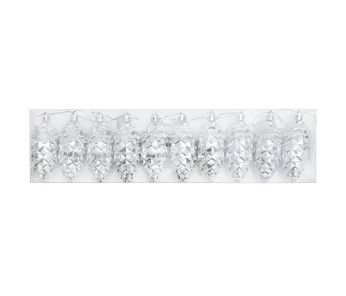 Ziemassvētku Koka Rotājumi 40 Pcs Sudraba Vidaxl