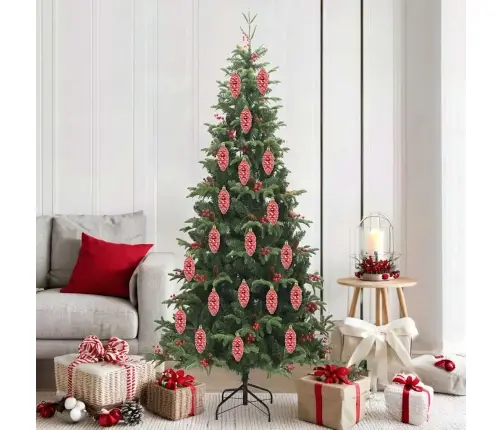 Jõulune Käbipall 40 Pcs Punane Plastmass