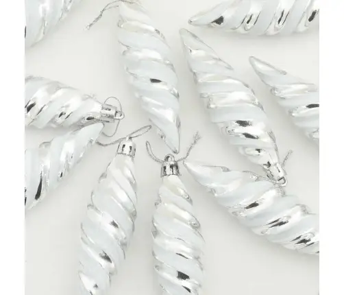 Ziemassvētku Koka Rotājumi 40 Pcs Sudraba Vidaxl