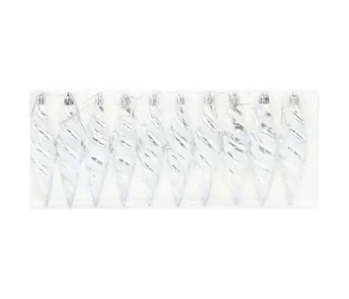 Ziemassvētku Koka Rotājumi 40 Pcs Sudraba Vidaxl