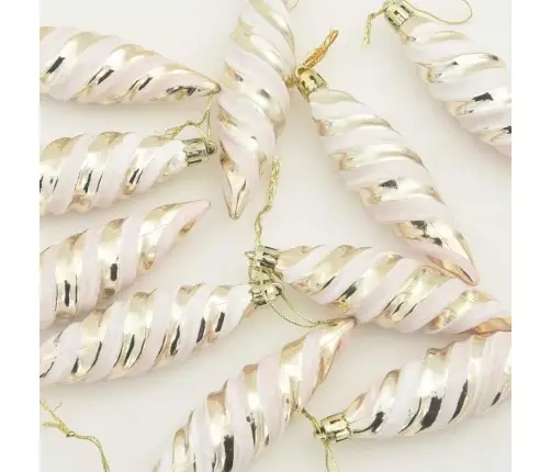 Ziemassvētku Koka Rotājumi 40 Pcs Šampanieša Vidaxl