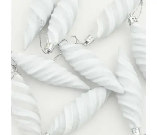 Ziemassvētku Koka Rotājumi 40 Pcs Balts Vidaxl