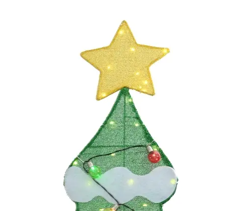 Apgaismota Ziemassvētku Eglīte Ar 3 Dāvanu Kastēm 2D Siltā Baltā Krāsā Vidaxl