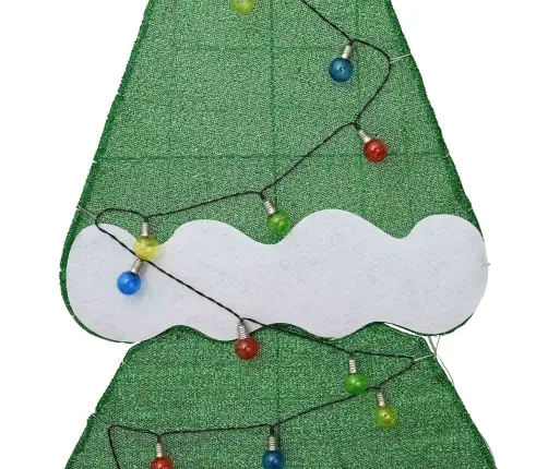 Apgaismota Ziemassvētku Eglīte Ar 3 Dāvanu Kastēm 2D Siltā Baltā Krāsā Vidaxl