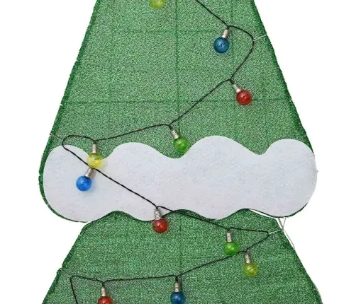 Apgaismota Ziemassvētku Eglīte Ar 3 Dāvanu Kastēm 2D Siltā Baltā Krāsā Vidaxl