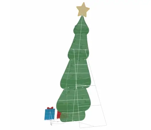 Apgaismota Ziemassvētku Eglīte Ar 3 Dāvanu Kastēm 2D Siltā Baltā Krāsā Vidaxl