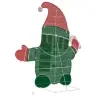Apgaismotais Gnome Silti Balts 100 X 80 Cm Mirdzoša Auduma Vidaxl