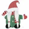 Apgaismotais Gnome Silti Balts 100 X 80 Cm Mirdzoša Auduma Vidaxl