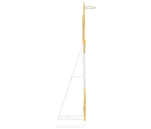 Apgaismotais Leņķis Silti Balts 116 X 29 X 158.5 Cm Poliesters Vidaxl