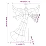 Apgaismotais Leņķis Silti Balts 116 X 29 X 158.5 Cm Poliesters Vidaxl