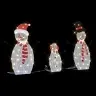 Valgustatud Lumememme Pere 3 Pcs Soe Valge Polüester