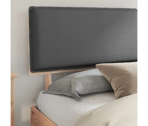 Gultas Rāmis Ar Polsterētu Galvas Balstu Tumši Pelēks Vidaxl