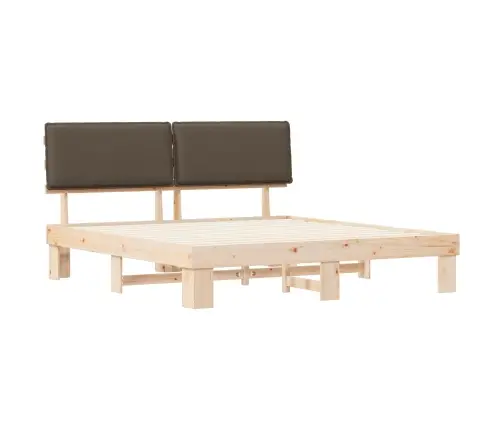 Lovo Rėmas Su Apmuštu Galvūgaliu Taupe 200 X 200 Cm