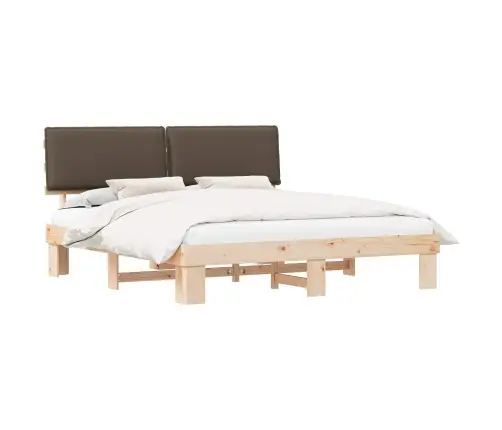 Lovo Rėmas Su Apmuštu Galvūgaliu Taupe 200 X 200 Cm