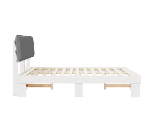 Gultas Rāmis Ar Polsterētu Galvas Balstu Gaiši Pelēks Vidaxl