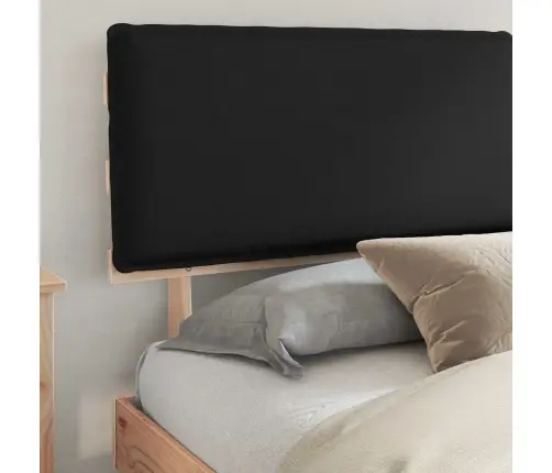 Gultas Rāmis Ar Polsterētu Galvas Balstu Melna 180 X 200 Cm Vidaxl