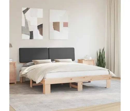 Lovo Rėmas Su Apmuštu Galvūgaliu Tamsiai Pilka 180 X 200 Cm