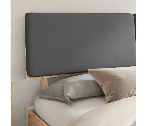 Lovo Rėmas Su Apmuštu Galvūgaliu Tamsiai Pilka 180 X 200 Cm