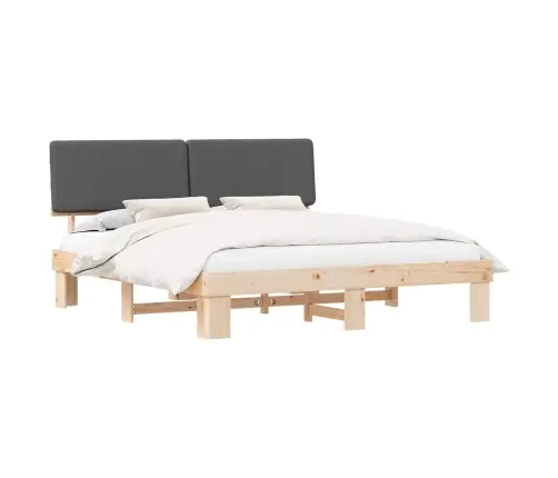 Lovo Rėmas Su Apmuštu Galvūgaliu Tamsiai Pilka 180 X 200 Cm