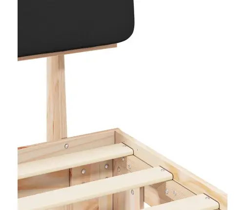 Lovo Rėmas Su Apmuštu Galvūgaliu Juoda 180 X 200 Cm