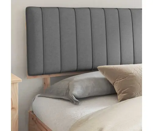 Lovo Rėmas Su Apmuštu Galvūgaliu Šviesiai Pilka 200 X 200 Cm