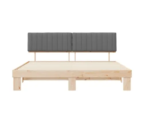 Lovo Rėmas Su Apmuštu Galvūgaliu Šviesiai Pilka 200 X 200 Cm