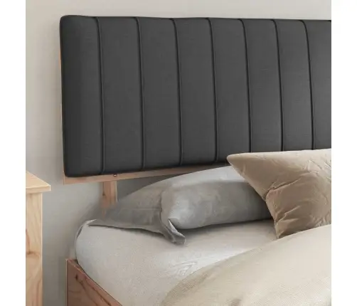 Lovo Rėmas Su Apmuštu Galvūgaliu Tamsiai Pilka 200 X 200 Cm