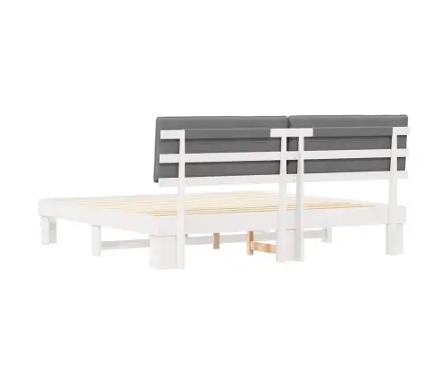 Voodiraam Pehme Peatoega Peaga Helehall 200 X 200 Cm Tahke Mänd