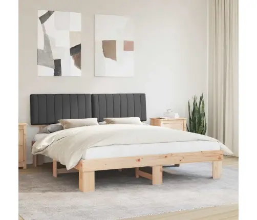 Lovo Rėmas Su Apmuštu Galvūgaliu Tamsiai Pilka 180 X 200 Cm