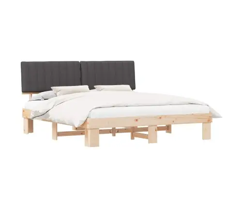 Lovo Rėmas Su Apmuštu Galvūgaliu Tamsiai Pilka 180 X 200 Cm