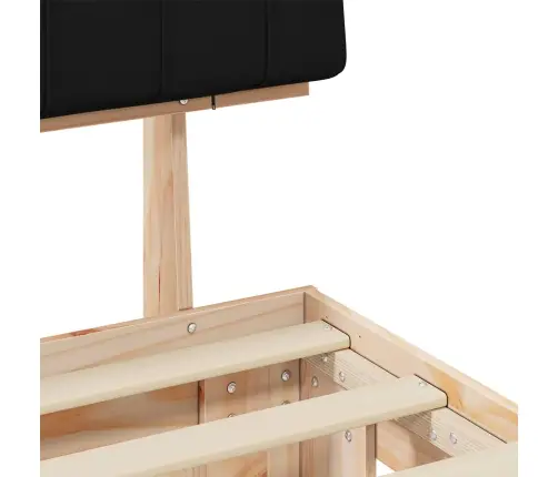 Lovo Rėmas Su Apmuštu Galvūgaliu Juoda 180 X 200 Cm