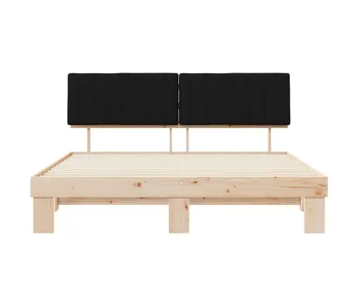 Lovo Rėmas Su Apmuštu Galvūgaliu Juoda 180 X 200 Cm