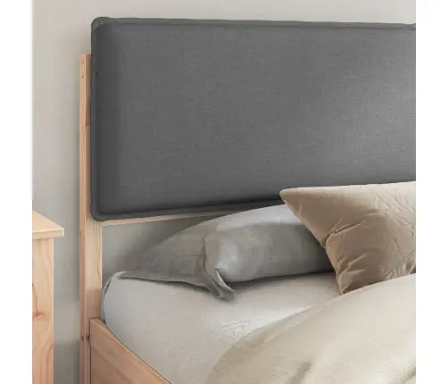 Voodiraam Pehme Peatoega Peaga Tumehall 180 X 200 Cm Tahke Mänd