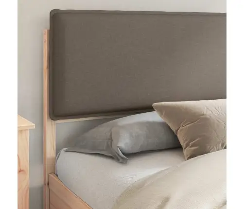 Gultas Rāmis Ar Polsterētu Galvas Balstu Pelēkbrūna Vidaxl