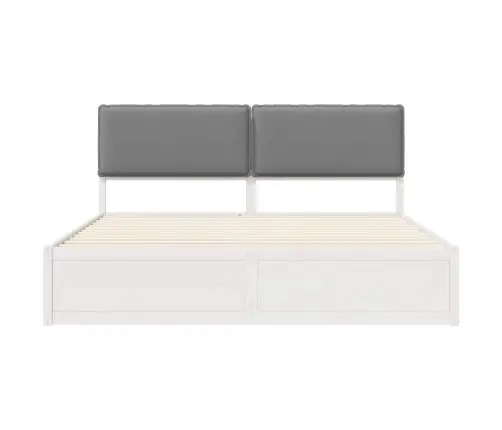 Voodiraam Pehme Peatoega Peaga Helehall 180 X 200 Cm Tahke Mänd