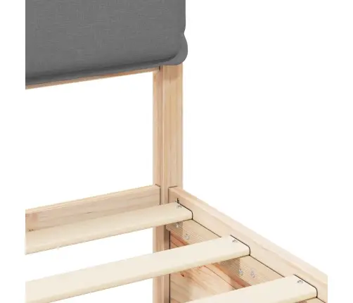 Lovo Rėmas Su Apmuštu Galvūgaliu Šviesiai Pilka 160 X 200 Cm