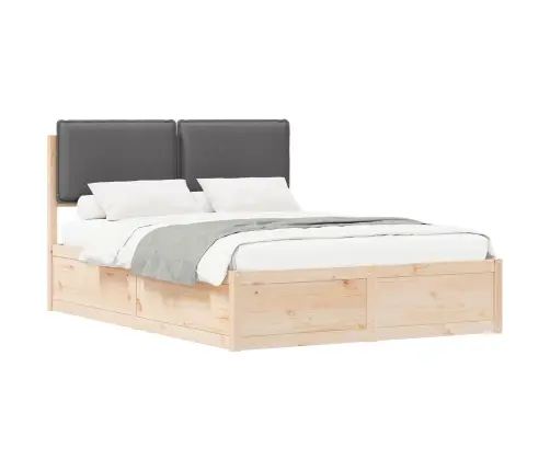 Lovo Rėmas Su Apmuštu Galvūgaliu Tamsiai Pilka 140 X 190 Cm