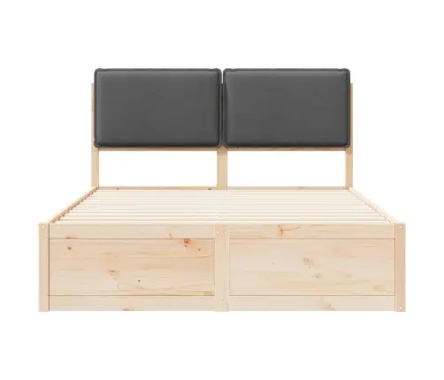 Lovo Rėmas Su Apmuštu Galvūgaliu Tamsiai Pilka 135 X 190 Cm