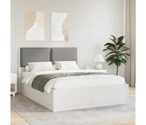 Lovo Rėmas Su Apmuštu Galvūgaliu Šviesiai Pilka 135 X 190 Cm